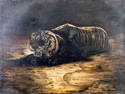 Antique 19C oil painting signed