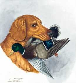 Jean Herblet (France,Russia,1893-1985) watercolor painting