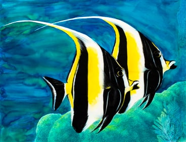 Chris Calle (US,b 1961) mixed media painting