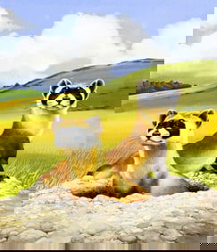 Chuck Ripper (WV,PA,1929-2019) gouache painting