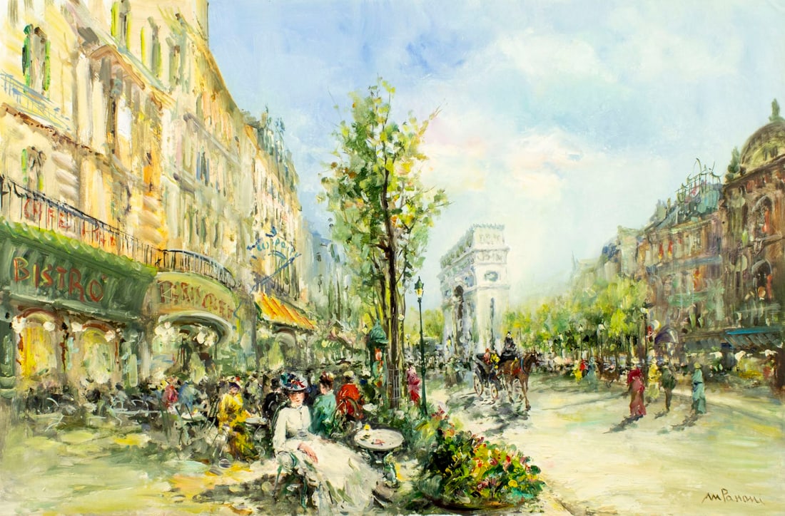 Mario Passoni (Italy,France,1929-?) oil painting (1 of 13)