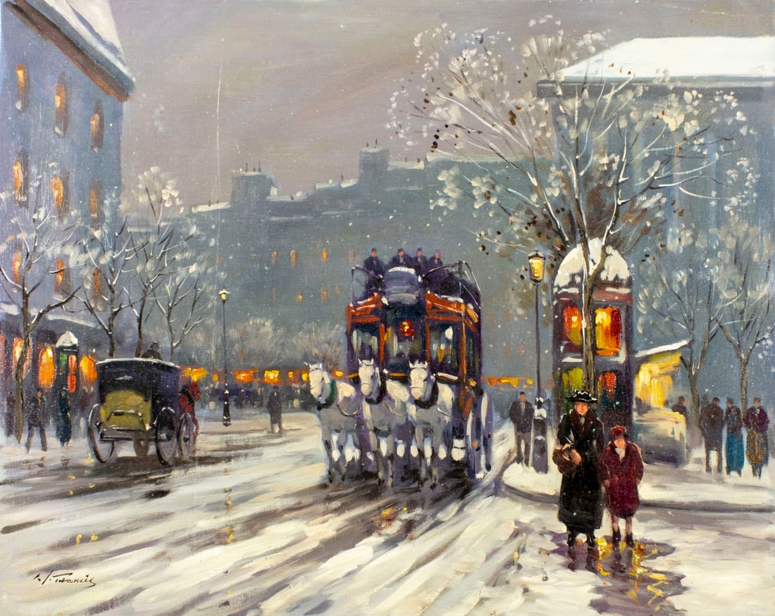 L Francis (France,20C) oil painting (1 of 13)