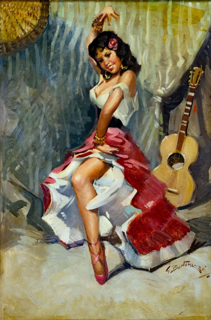 G Bertonazzi (Europe,mid 20C) oil painting (1 of 12)