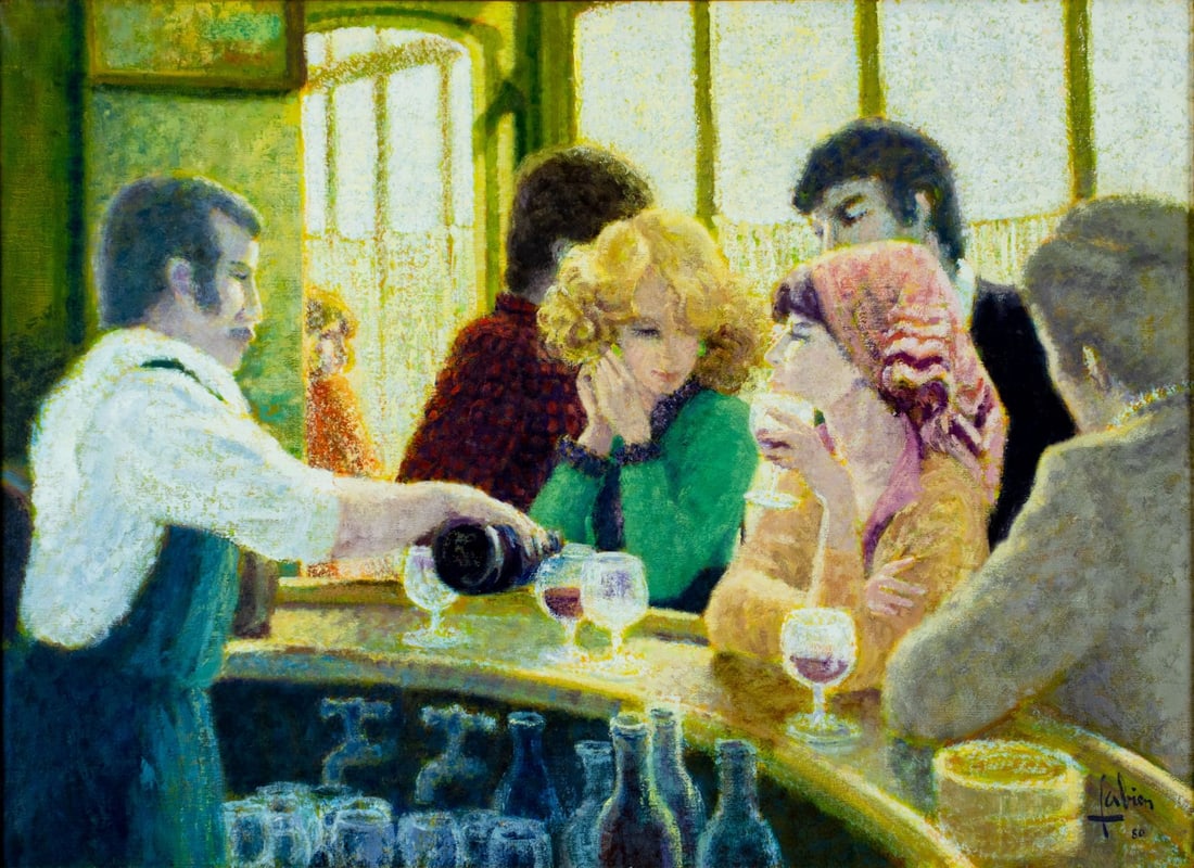 Louis Fabien (US,France,1924-2016) oil painting (1 of 13)