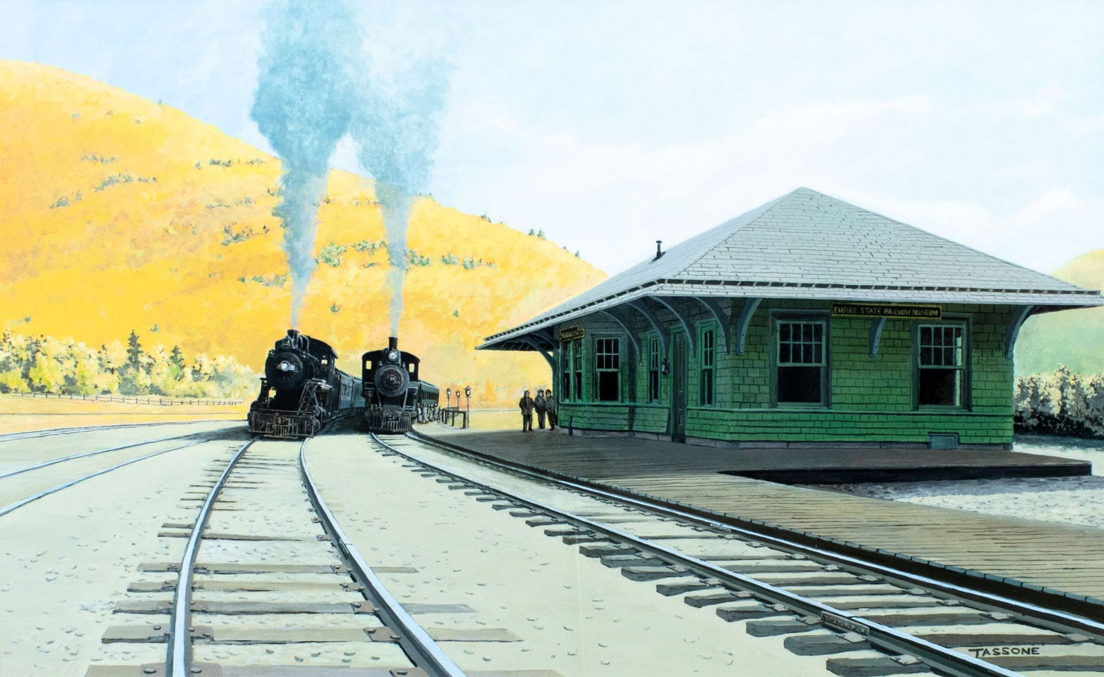 Peter Tassone (NY,20/21C) acrylic painting (1 of 12)