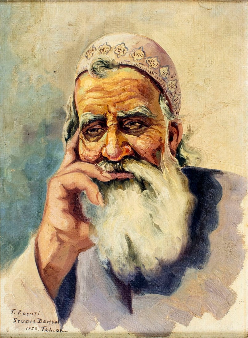 T Roshti (Iran,mid 20C) oil painting (1 of 13)