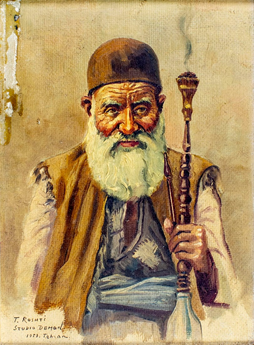 T Roshti (Iran,mid 20C) oil painting (1 of 13)