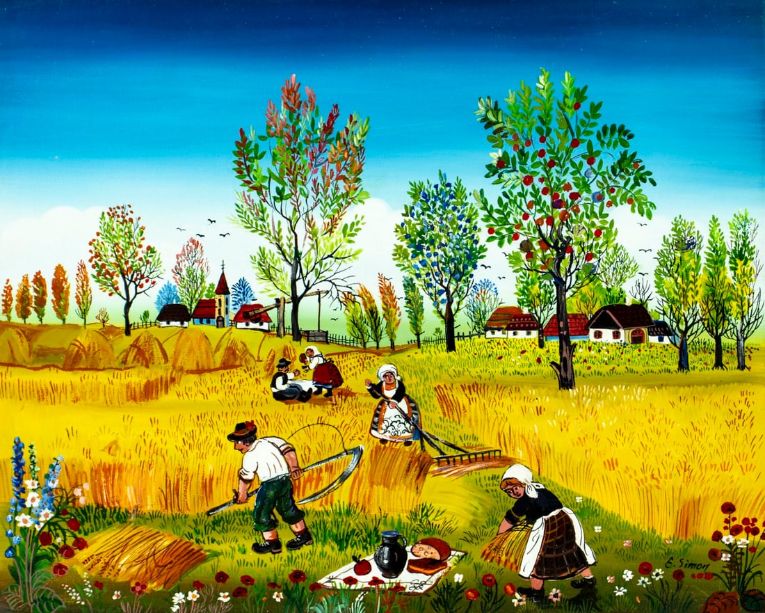 Edith Simon (German,1917-2003) oil painting (1 of 13)