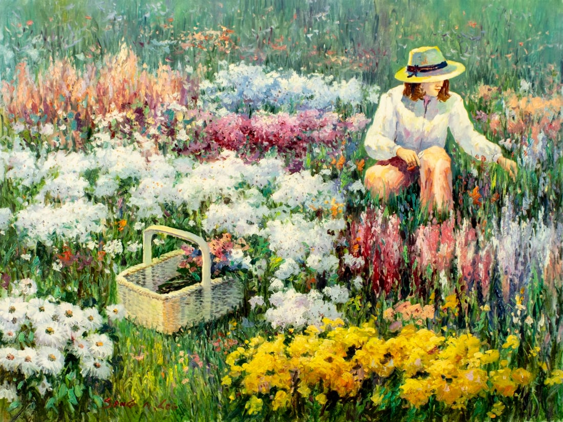 Sang M Lee (South Korea,US,b 1949) oil painting (1 of 13)