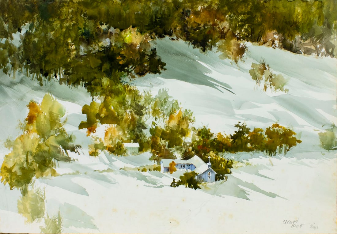 Carolyn Bullis Blish (DC,1928-?) watercolor painting (1 of 12)