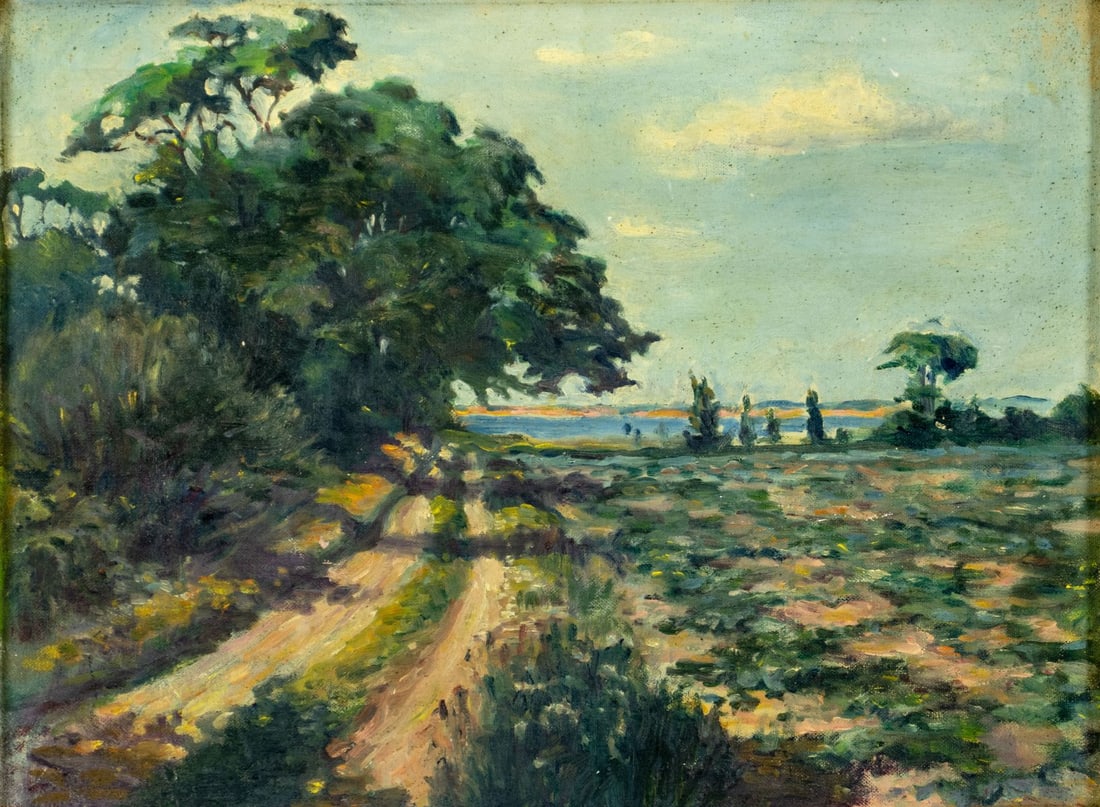 Vintage mid 20C American oil painting (1 of 12)