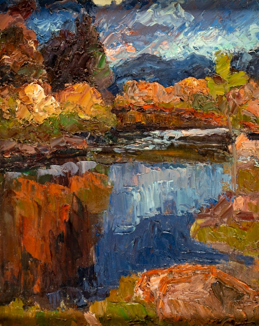 Vintage mid 20C American oil painting (1 of 11)