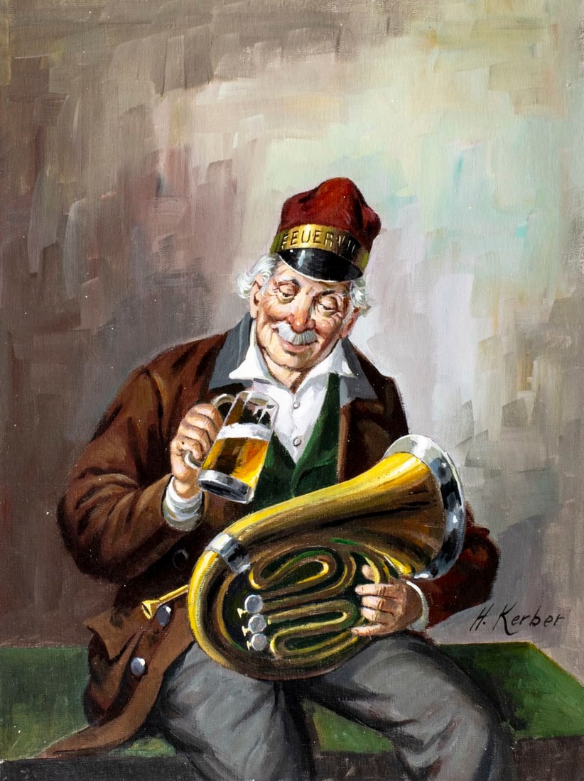 Hans Kerber (Austria,1920-?) oil painting (1 of 13)