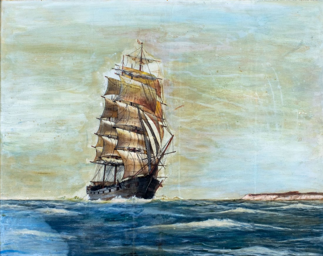 Vintage mid 20C American oil painting (1 of 12)