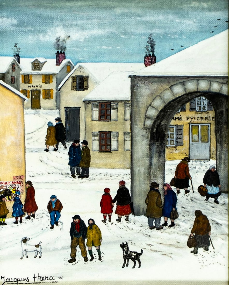 Jacques Hara (France,1933-?) oil painting (1 of 13)