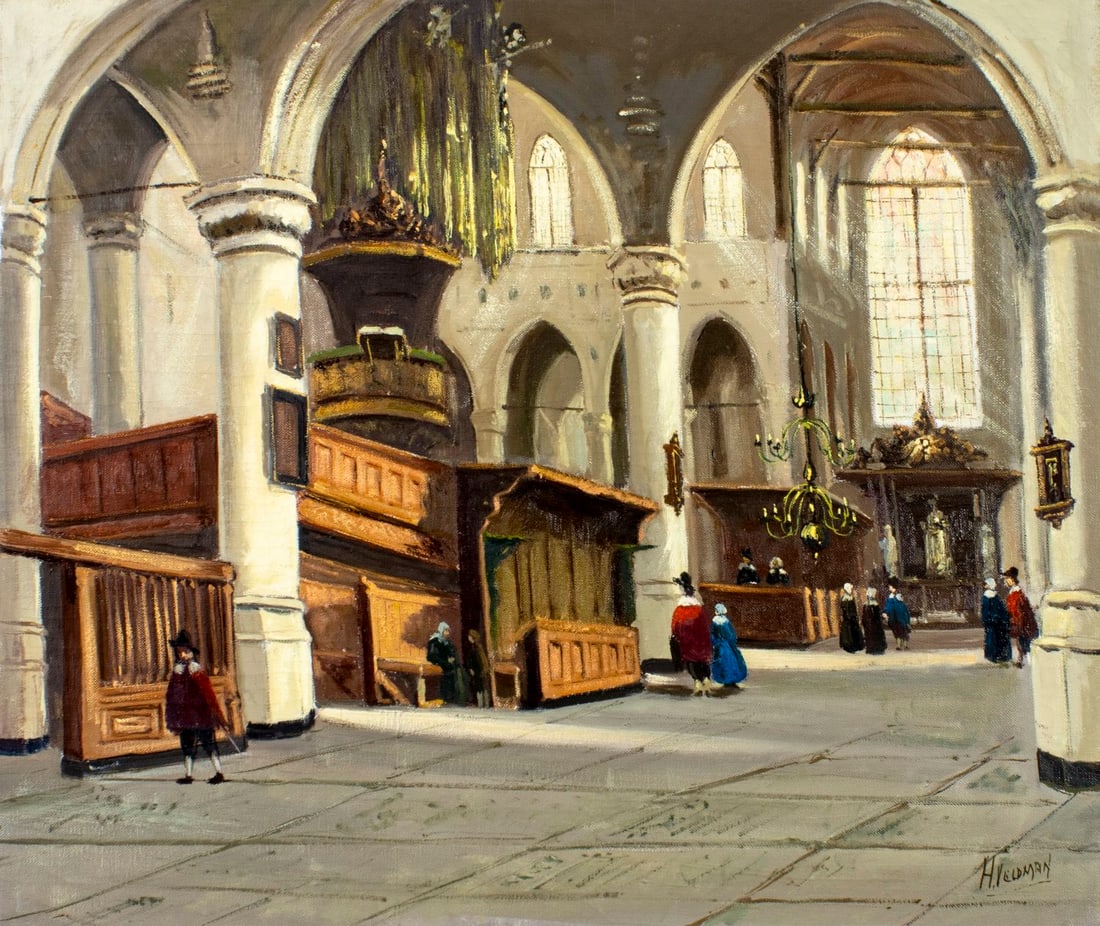 H Veldman (Europe,20C) oil painting (1 of 13)