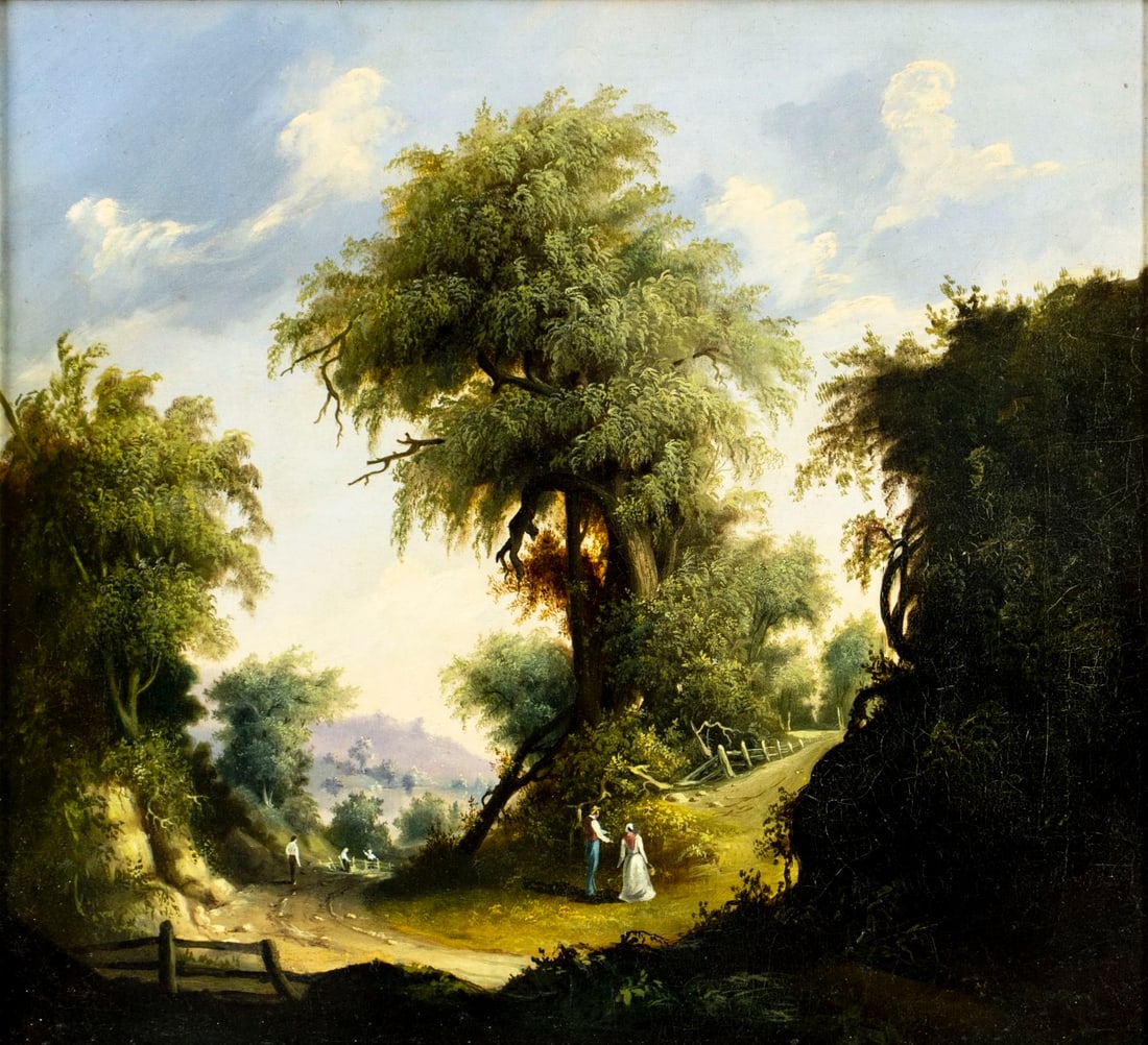 G A Nichols (US,19C) oil painting antique (1 of 13)