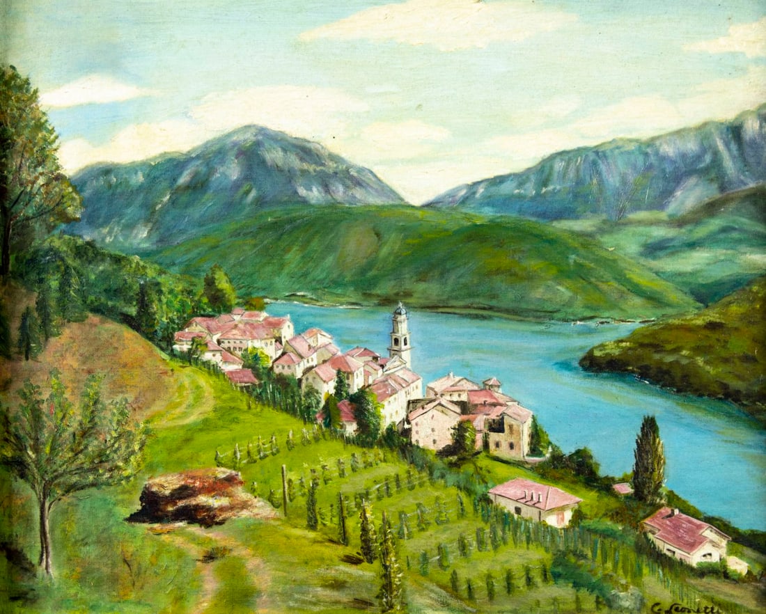 ATTR Carlo Leonetti (NY,FL,1895-1995) oil painting (1 of 11)