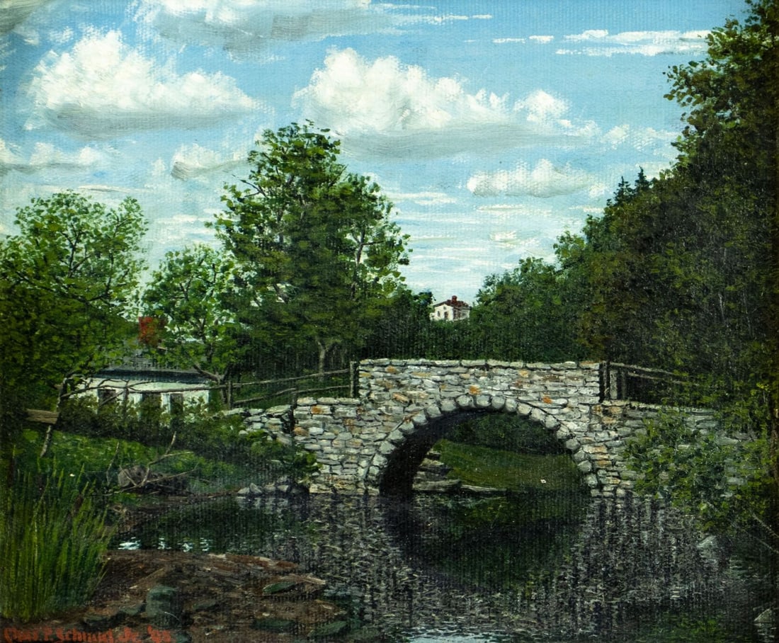 Charles P Schmid Jr (US,19C) oil painting antique (1 of 13)