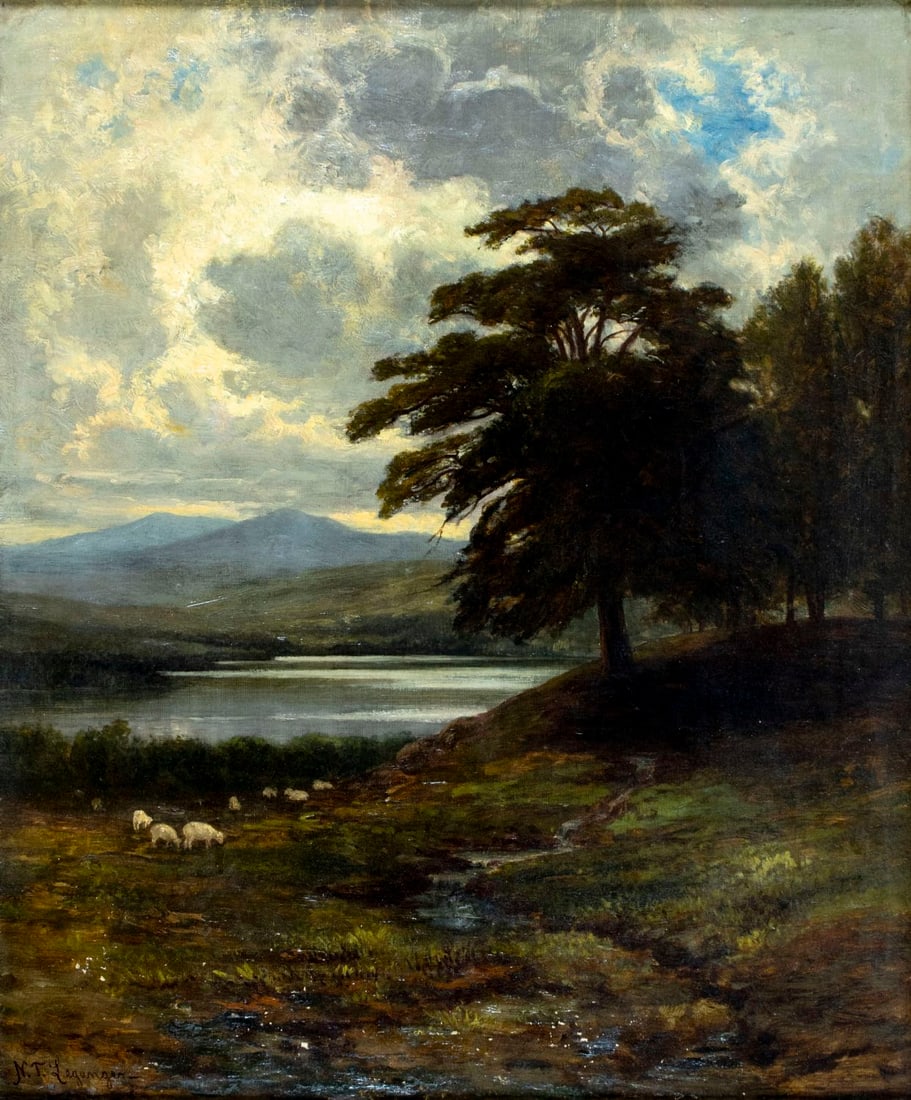 Nikolay Leganger (NY,1832-1905) oil painting antique (1 of 14)