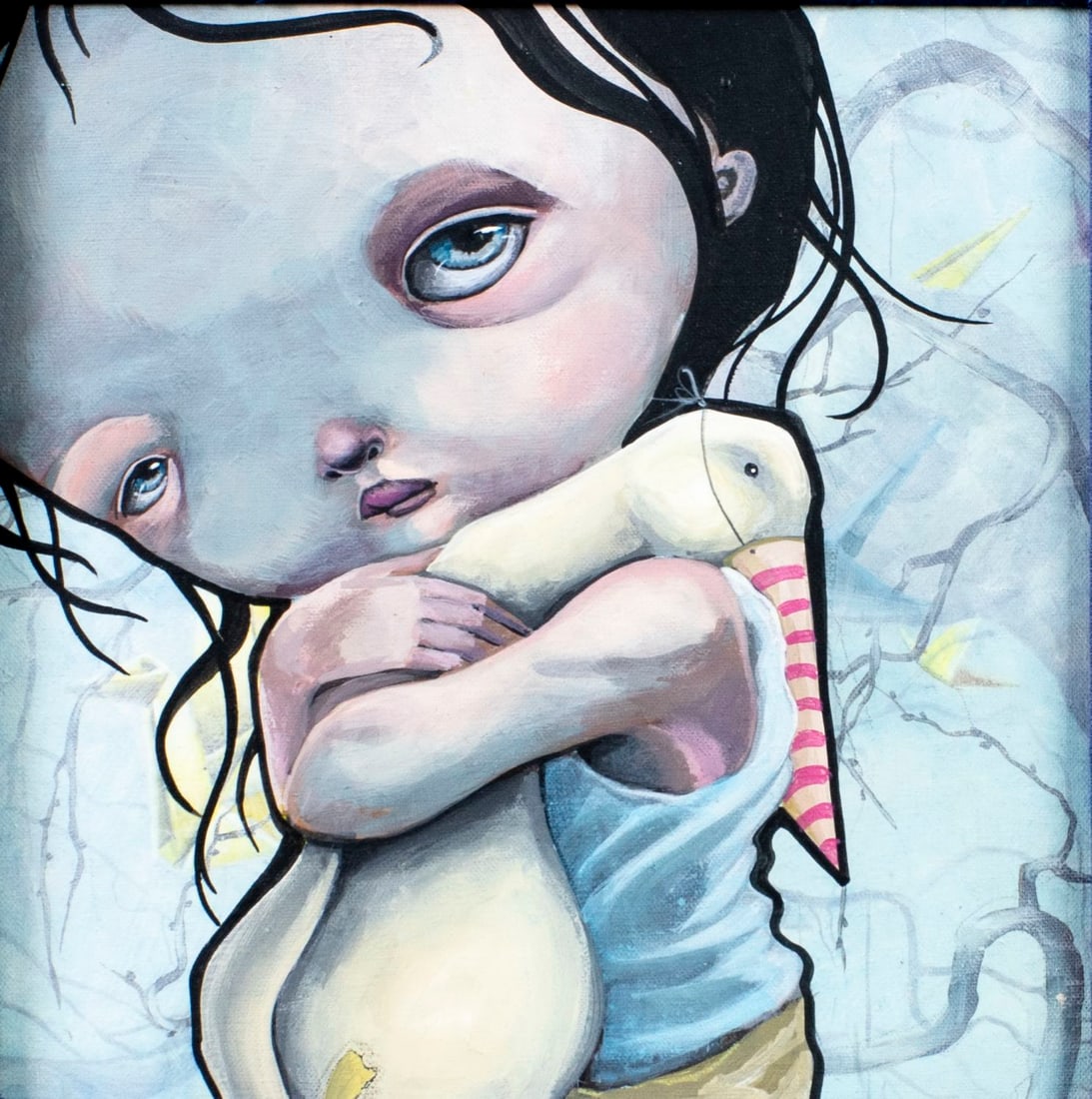 Anne Angelshaug (Norway,b 1977) acrylic painting (1 of 12)