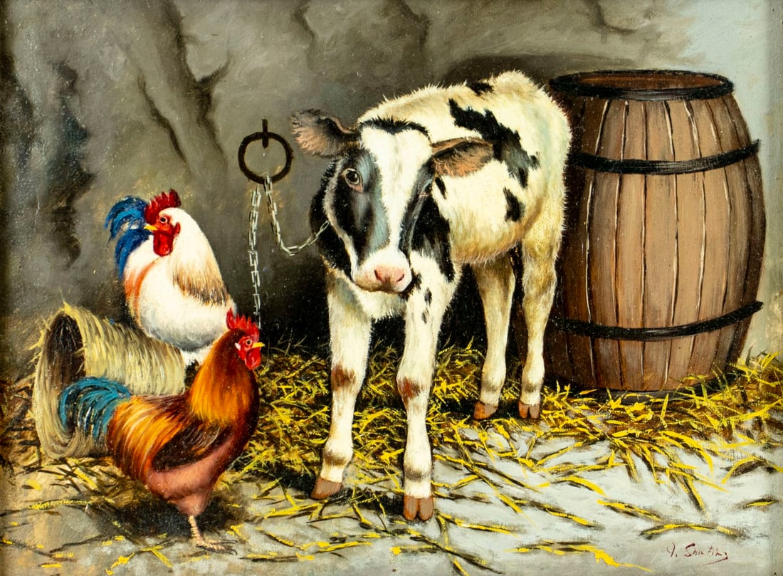 Santini (Italy,20C) oil painting (1 of 12)