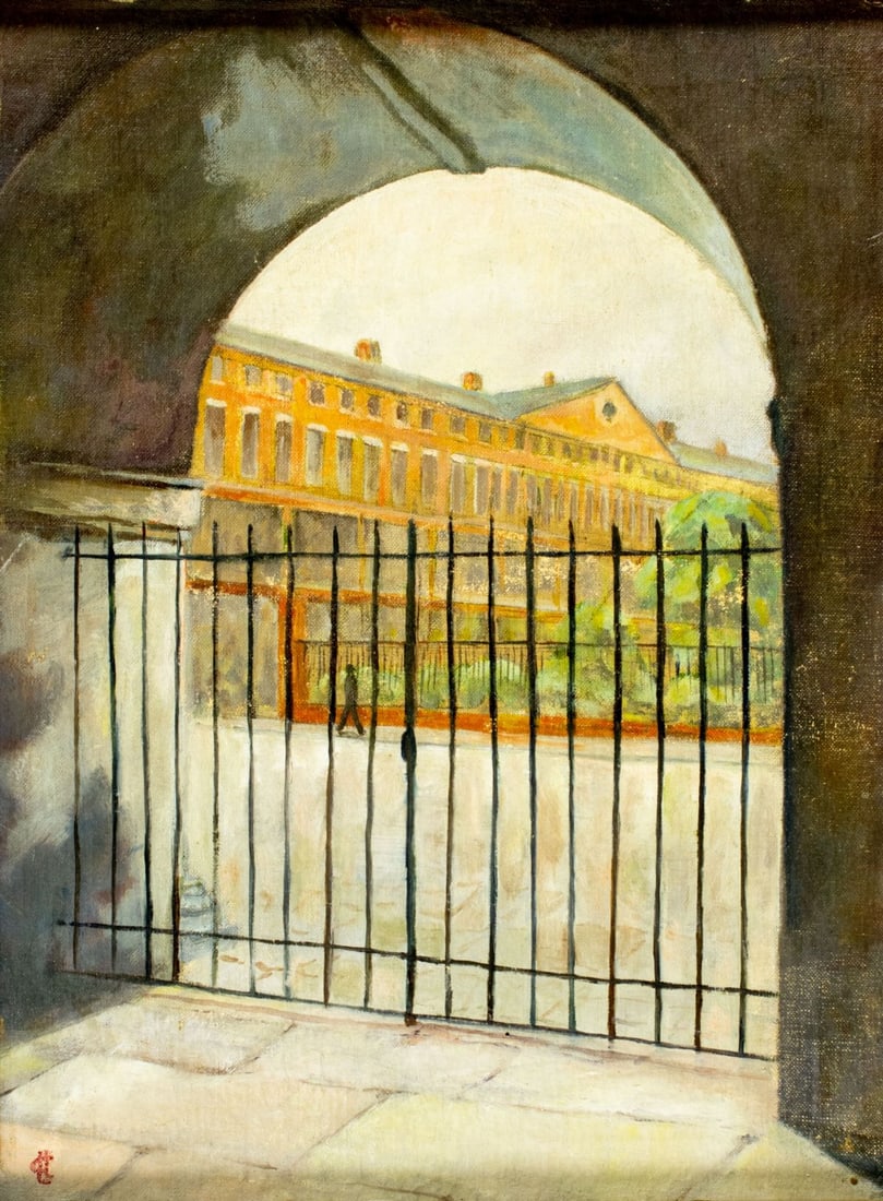 Vintage mid 20C Louisiana oil painting signed (1 of 12)