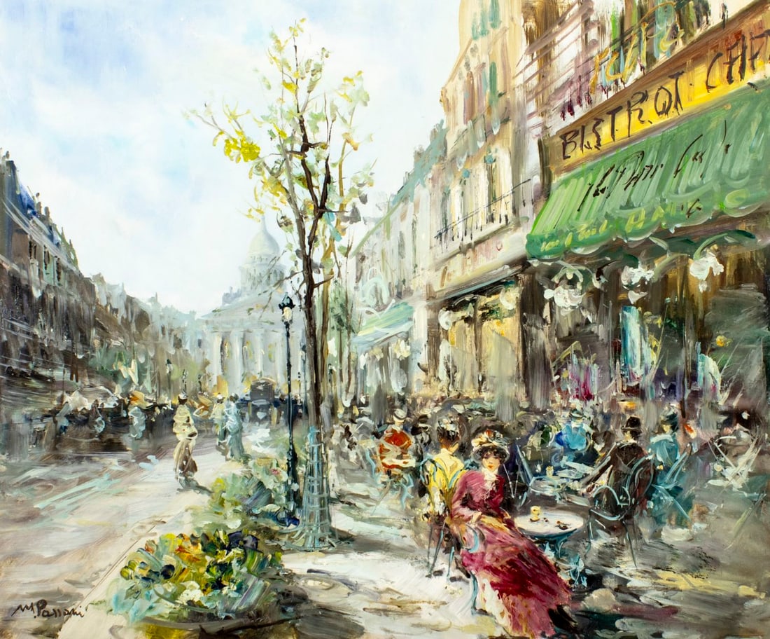 Mario Passoni (Italy,France,1929-?) oil painting (1 of 13)