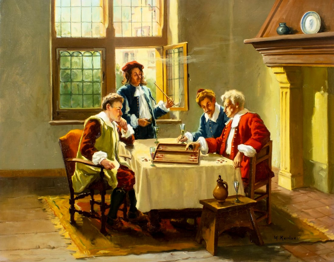 Hans Kerber (Austria,1920-?) oil painting (1 of 13)