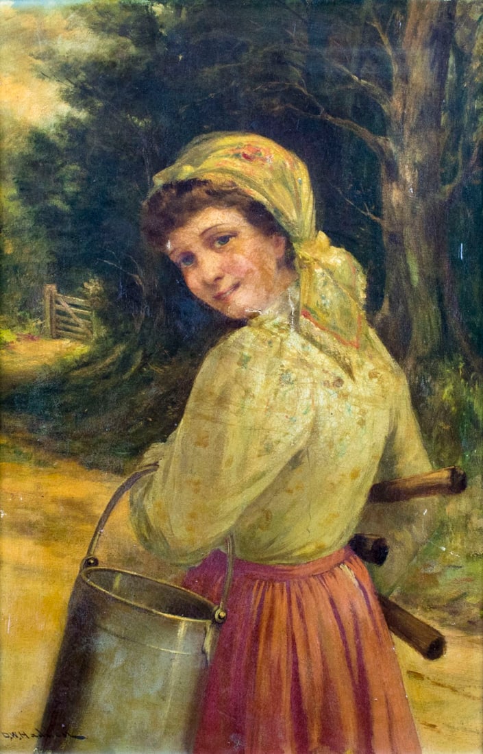 David W Haddon (UK,fl.1884-1914) oil painting antique (1 of 16)