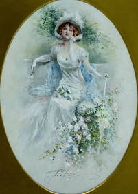 Frank Aveline (France,1877-1951) oil painting (1 of 12)