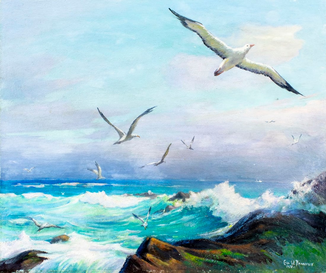 Carl Brandien (NY,1886-1965) oil painting (1 of 14)