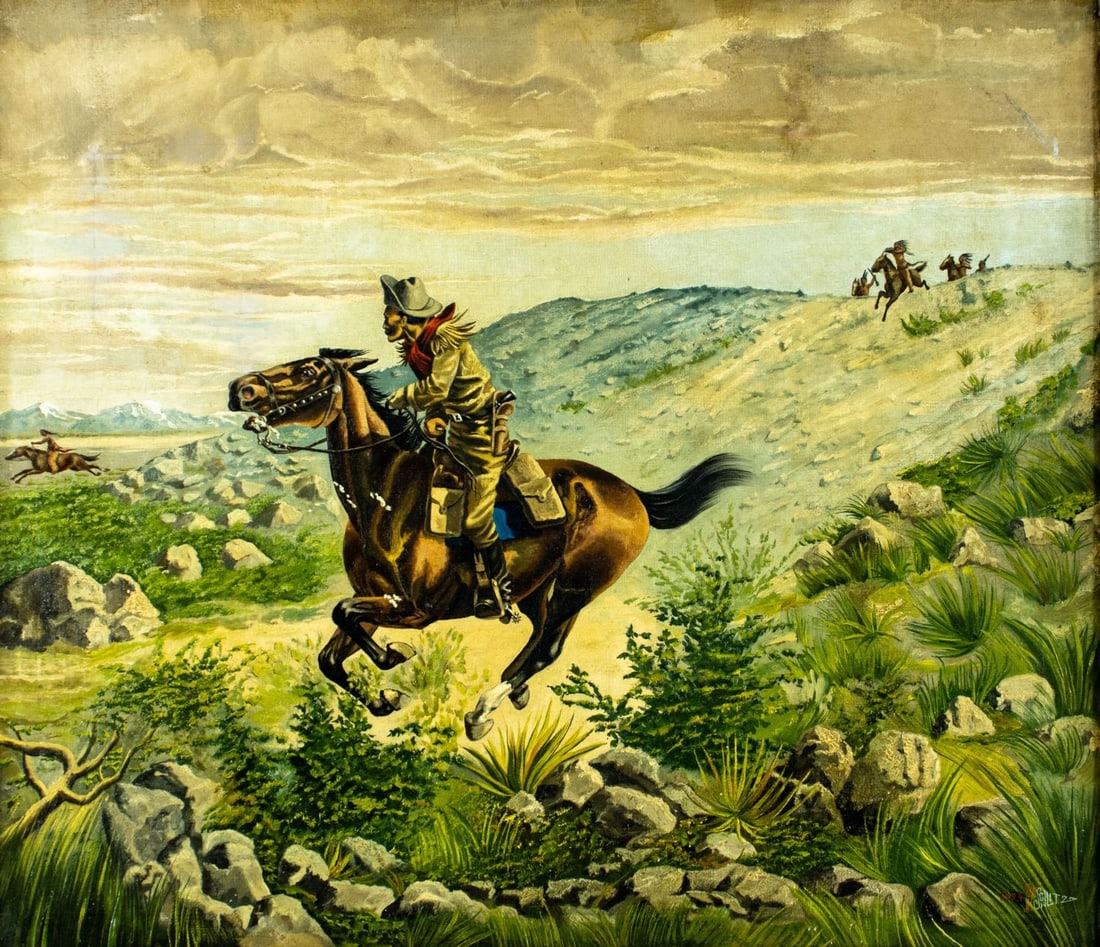 John Schlitz (US,early 20C) oil painting antique (1 of 12)