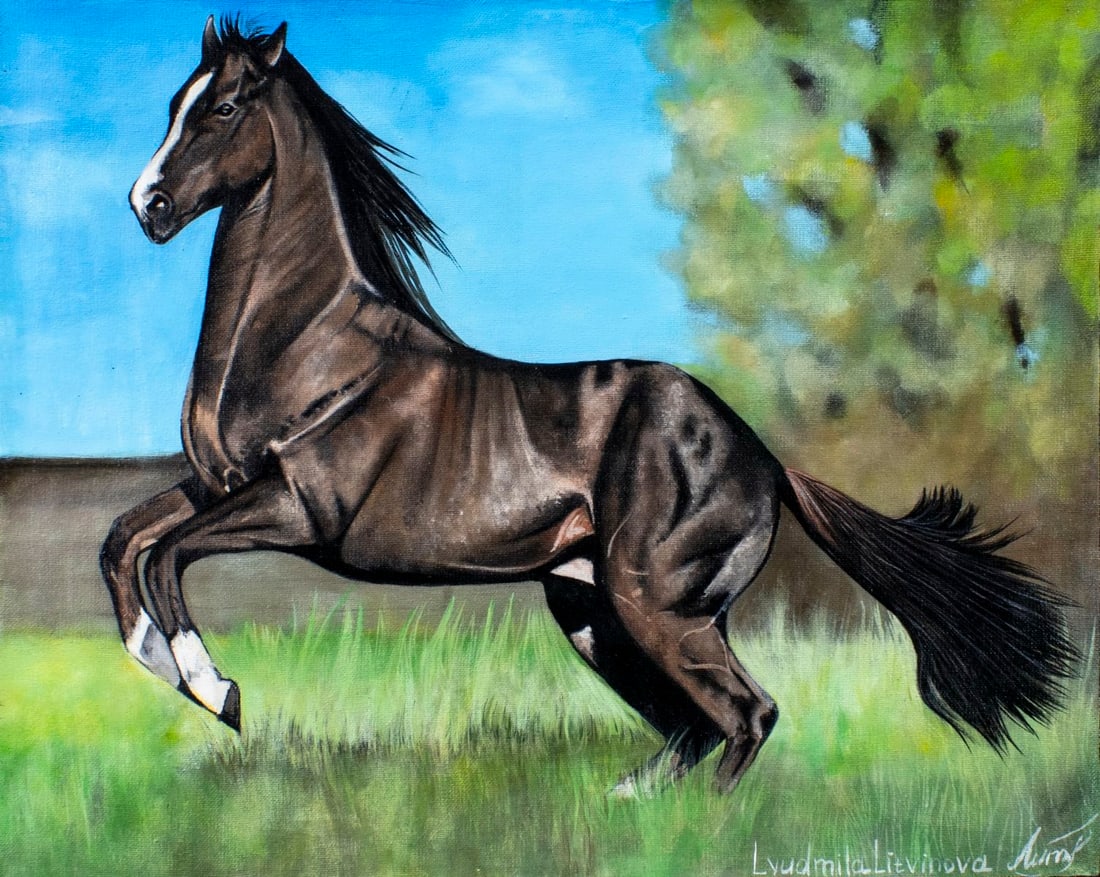 Lyudmila Litvinova (Russia,b 1991) acrylic painting (1 of 13)