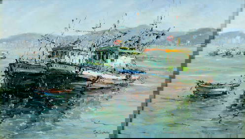 Ronaldo Stefanini (Brazil,b 1958) oil painting (1 of 14)