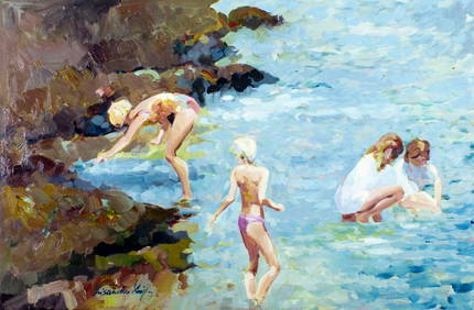 Lisandro Baylon (Argentina,US,b 1951) oil painting (1 of 13)