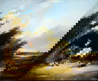 Antique 19C British oil painting (1 of 11)
