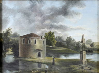 Antique early 20C European oil painting (1 of 11)