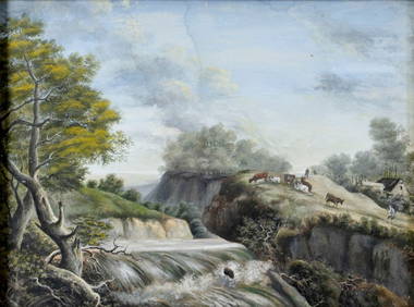 Antique early 20C European oil painting (1 of 11)