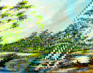 Jerry L DeVane (FL,?-2020) oil painting (1 of 13)