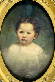 Antique 19C American oil painting (1 of 11)