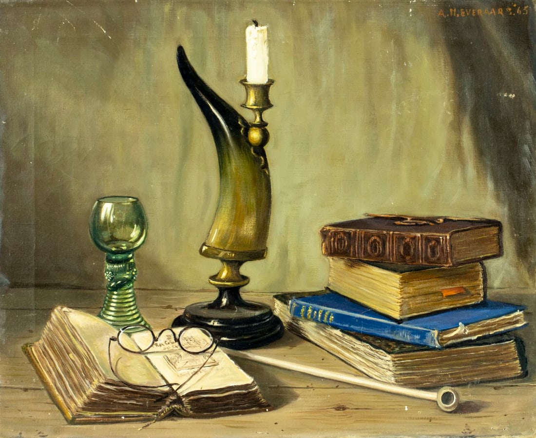 Adrian Marinus Everaars (Denmark,1897-1980) oil painting (1 of 12)