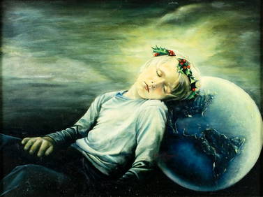 Leon Barnard (OH,1934-?) oil painting (1 of 13)