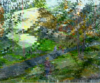 June Krasner (NJ,1905-1991) oil painting (1 of 11)