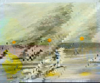 ATTR Charles Rebel Stanton (UK,1890-1954) oil painting (1 of 12)