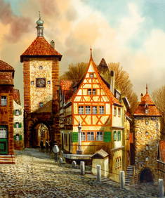 Peter Samberger (Austria,Germany,1929-?) oil painting (1 of 13)