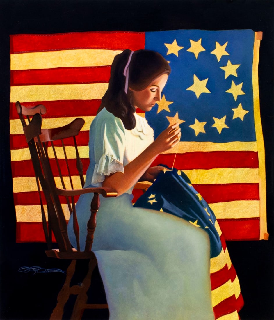 Greg Rudd (US,b 1952) mixed media painting (1 of 13)