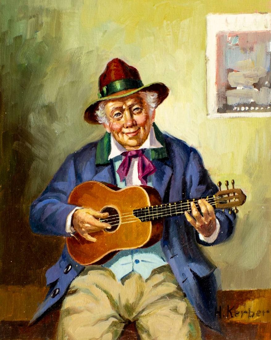 Hans Kerber (Austria,1920-?) oil painting (1 of 13)