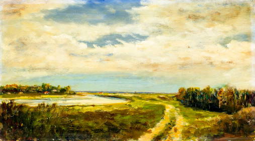 Vintage mid 20C American oil painting (1 of 12)