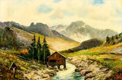 Alexander Nelke (NY,SC,Estonia,1894-1974) oil painting (1 of 12)